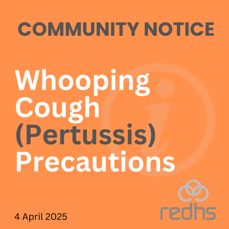 COMMUNITY NOTICE – WHOOPING COUGH (PERTUSSIS) PRECAUTIONS (4 April 2025 ...